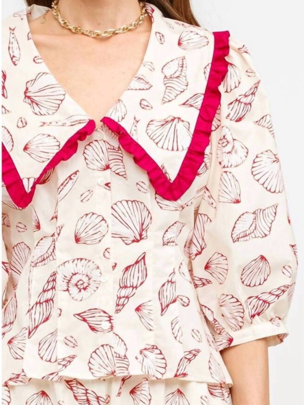 Sofie the label Matilda Blouse in seashell 🐚